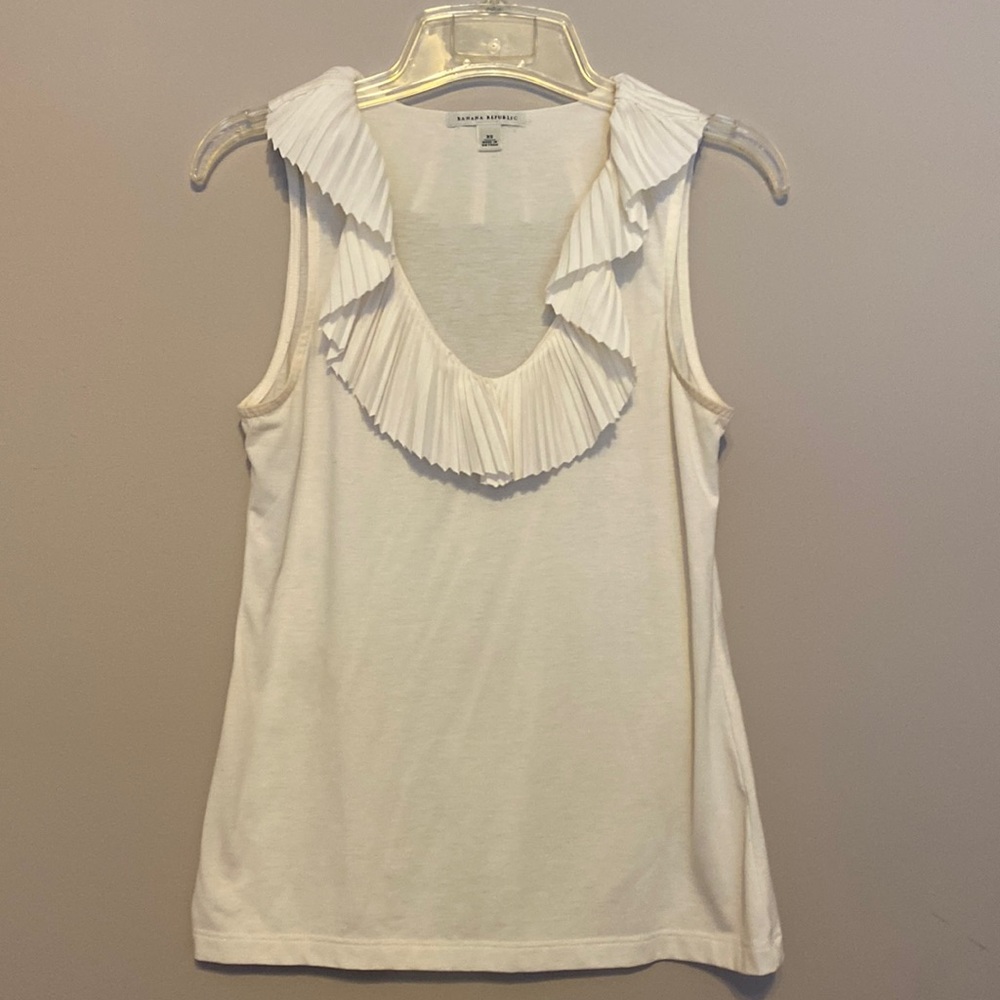 Banana Republic Tank Top with Ruffle Collar